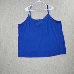 Lane Bryant Womens Plus-Size Adjustable Spaghetti Strap Cami Top Blue 26/28
